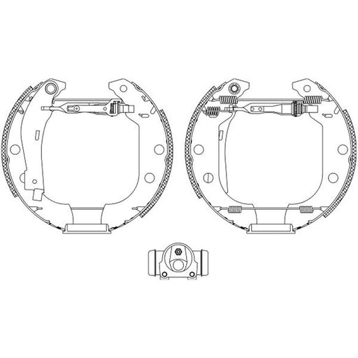 Mintex Brake Shoe Set Axle Kit fits Peugeot 306 1993-2001