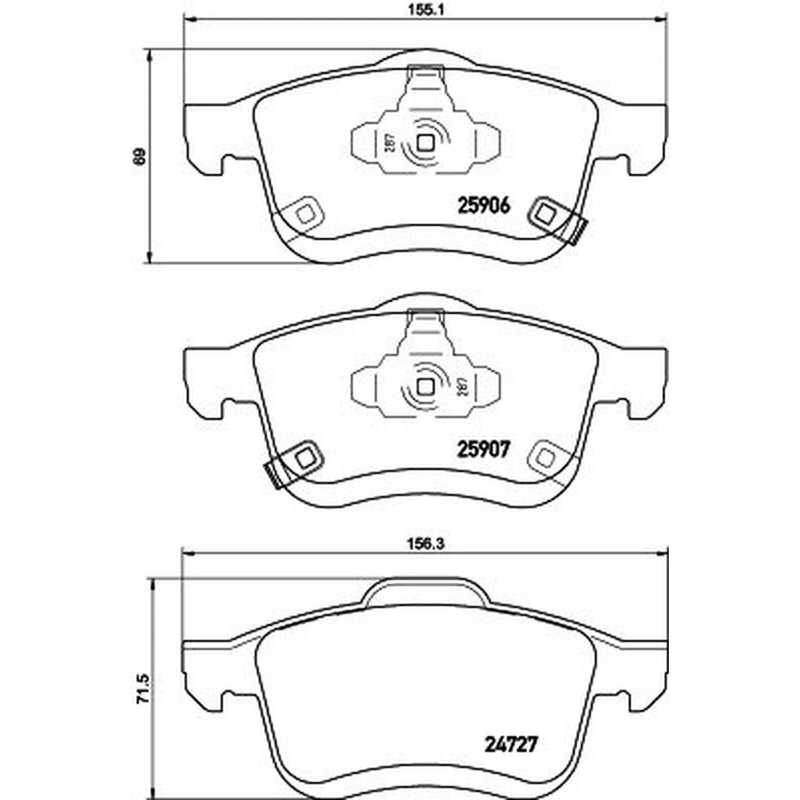 DON Front & Rear Pads fits Fiat 500L 2013-2014 1.4 1.6