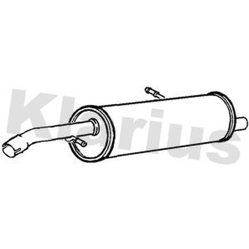 Klarius Box With Tail Pipe Rear fits Citroën C2 2003-2012 1.1