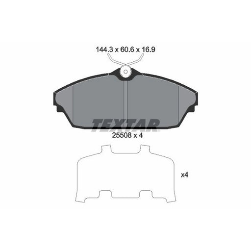 Textar Front Brake Pad Set 2550801