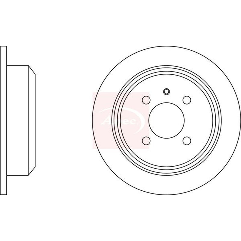 Apec 2 x Solid Brake Discs fits BMW 3 1978-1994