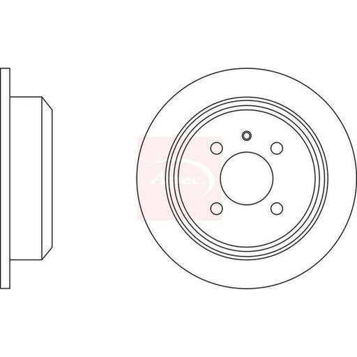 Apec 2 x Solid Brake Discs fits BMW 3 1978-1994