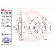 Brembo Front & Rear Brake Discs & Pads fits Toyota Auris 2010-2018 1.8