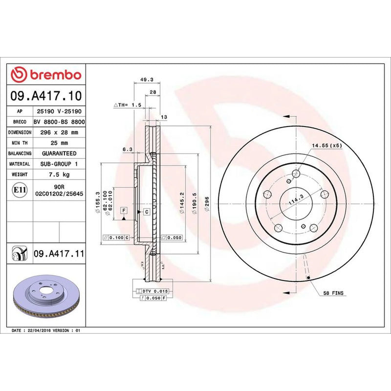 Brembo Front & Rear Brake Discs & Pads fits Toyota Auris 2010-2018 1.8