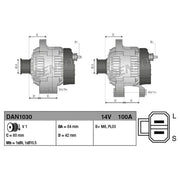 Denso Car Alternator 12V fits Nissan Almera 2000-2006 2.2