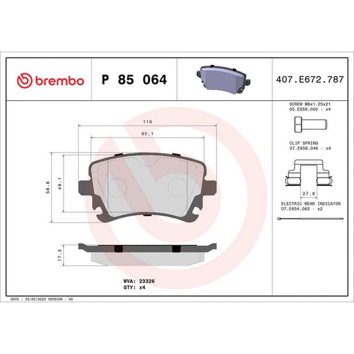 Brembo Front & Rear Pads fits VW Phaeton 2002-2016 3.0 3.2 4.2 5.0 6.0