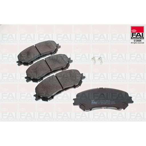 FAI Front Brake Pad Set fits Nissan Qashqai II 2013-2014 1.2 1.5 1.6 2.0