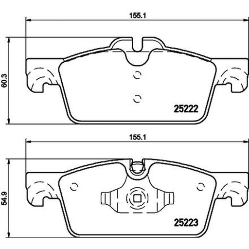 DON Front Brake Pad Set fits Peugeot 508 I 2010-2018 1.6 2.0 2.2
