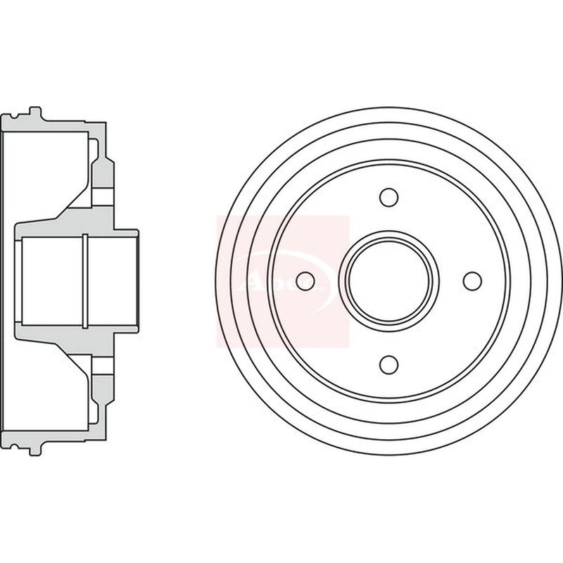 Apec Brake Drum Assembly Rear DRM9168