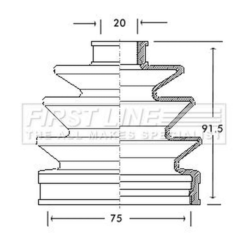 First Line Drive Shaft Bellow Kit Front Left fits Nissan Almera 1995-2000 1.4