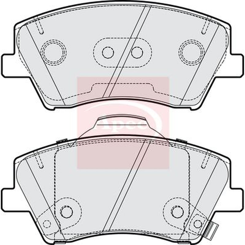 Apec Front Vented & Rear Vented Brake Discs & Pads fits Hyundai Nexo 2018 on