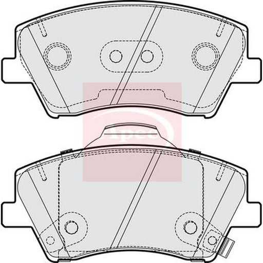 Apec Front Brake Pad Set fits Hyundai Ioniq 2016-2022 1.6