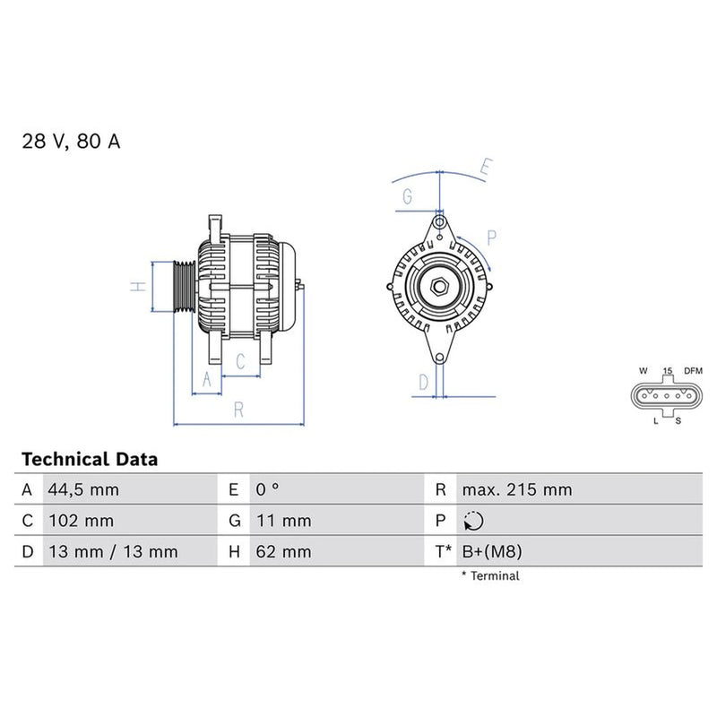 Bosch Car Alternator 12V