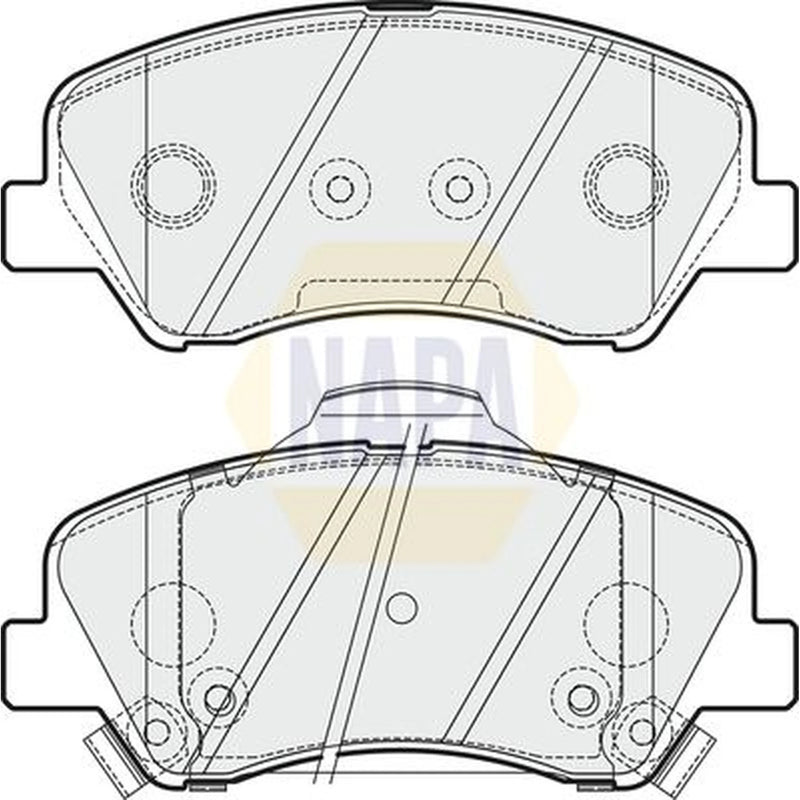 NAPA Front Brake Pad Set fits Hyundai Accent IV 2010-2018 1.4 1.6