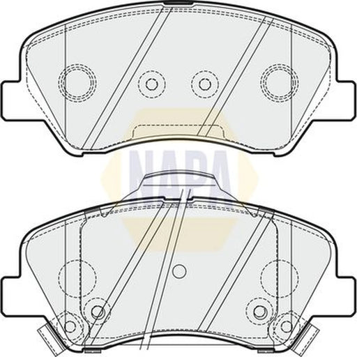 NAPA Front Brake Pad Set fits Hyundai Accent IV 2010-2018 1.4 1.6