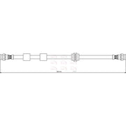 Apec Brake Hydraulic Hose Line Rear fits Opel Adam 2012-2019 1.0 1.2 1.4