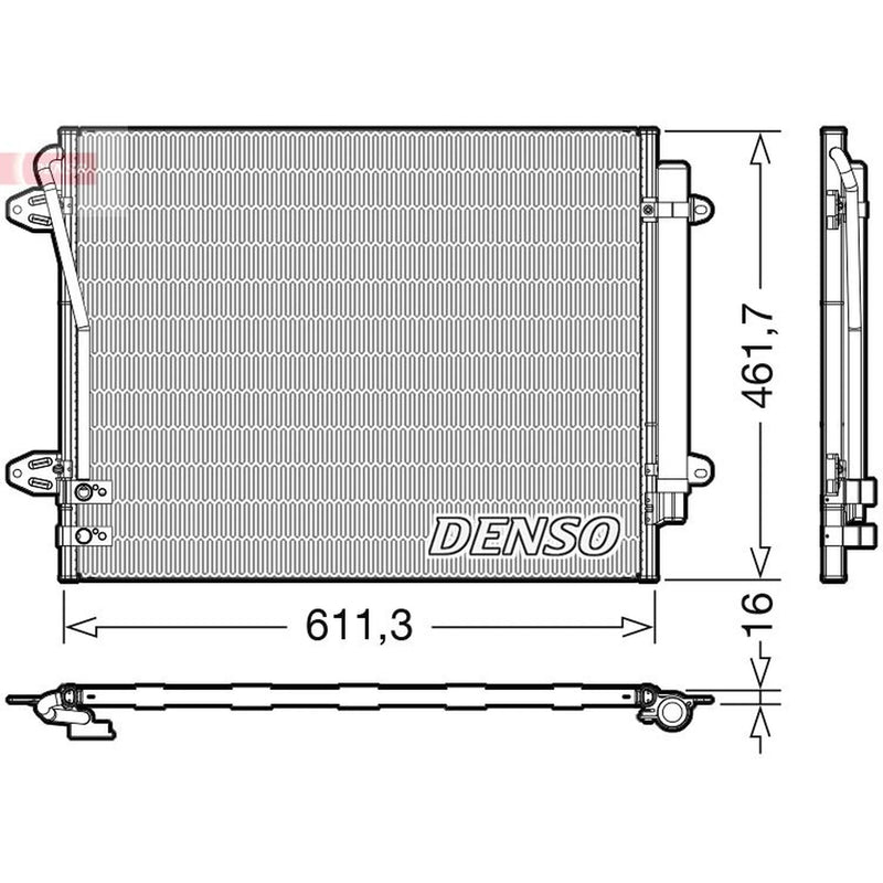 Denso Air Conditioning Condenser fits VW Cc B7 2011-2016 1.4 1.8 2.0 3.6