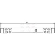 Apec Brake Hydraulic Hose Line Rear fits Mercedes-Benz G-Class 2006-2012