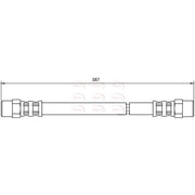 Apec Brake Hydraulic Hose Line inner HOS4039