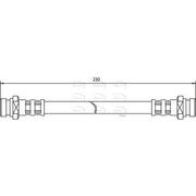 Apec Brake Hydraulic Hose Line Rear HOS3462