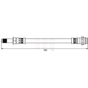 Apec Brake Hydraulic Hose Line Rear fits Ford Galaxy 2006-2015 2.0