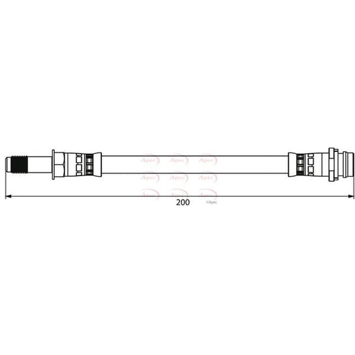 Apec Brake Hydraulic Hose Line Rear fits Ford Galaxy 2006-2015 2.0