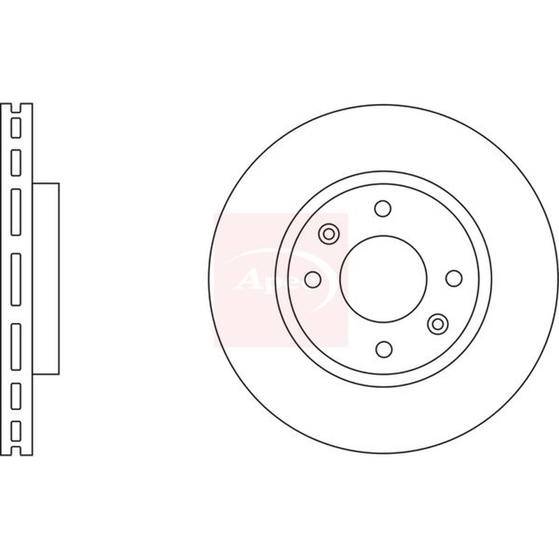 Apec Front Brake Vented Discs & Pads fits Hyundai Sonata 2001-2005 2.0 2.7