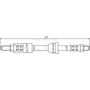 Apec Brake Hydraulic Hose Line Front fits Ford Fiesta 1983-1989