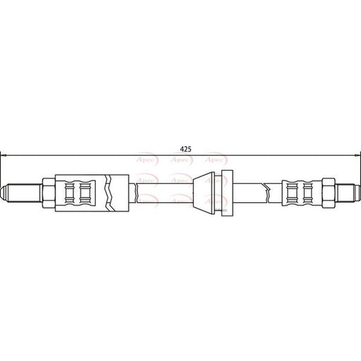 Apec Brake Hydraulic Hose Line Front fits Ford Fiesta 1983-1989