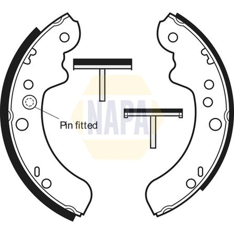 NAPA Brake Shoe Set Axle Kit fits Carbodies Fx Fairway 1987-1996 2.7