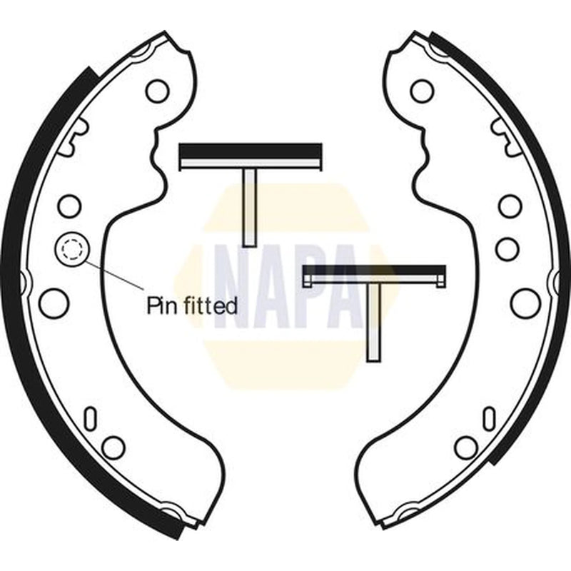 NAPA Brake Shoe Set Axle Kit NBS1011