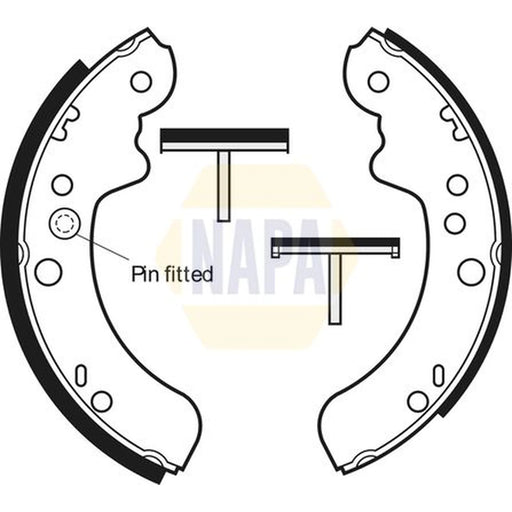 NAPA Brake Shoe Set Axle Kit NBS1011