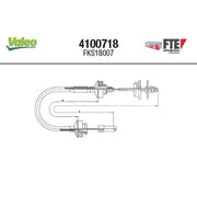 Valeo Clutch Control Cable Pull 4100718