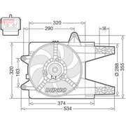 Denso Engine Cooling Fan DER09080
