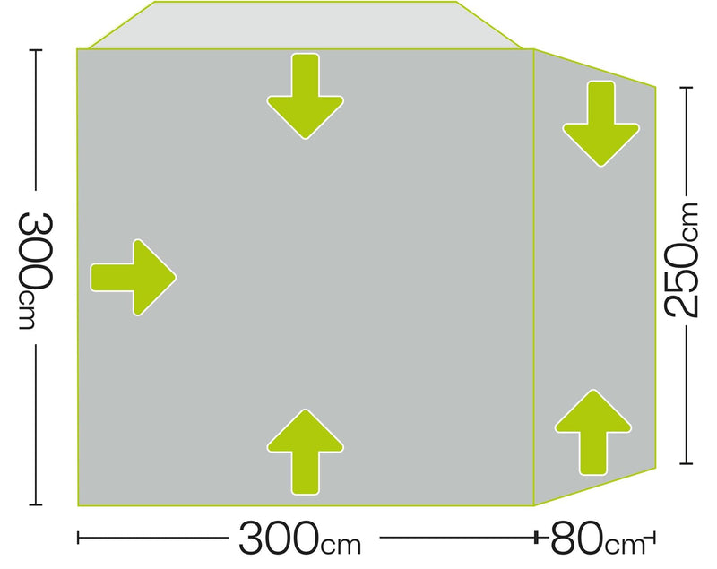 Quest Eagle Poled Drive Away Motorhome Awning (High : 240 - 270) Quest Leisure - Dynamic Drive