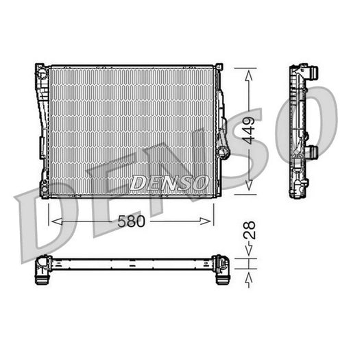 Denso Engine Radiator fits BMW 3 1995-2007