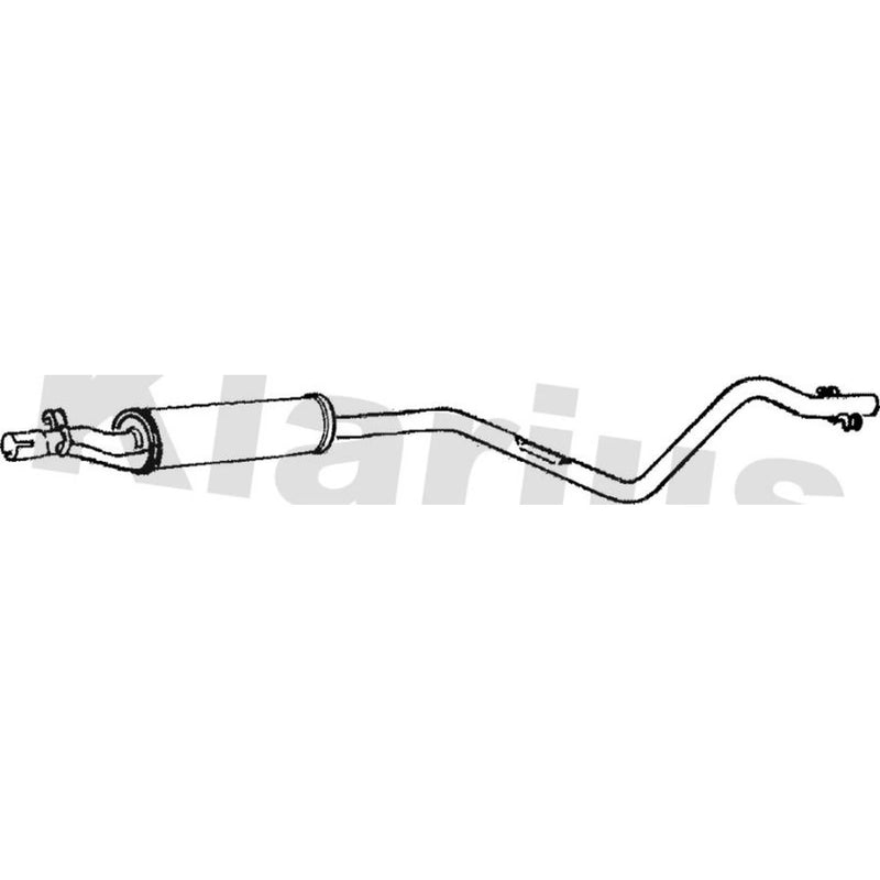 Klarius Box With Centre Pipe Centre fits VW Golf 1976-1989 1.6 1.8