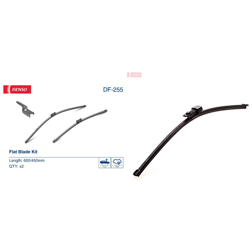 Denso Front & Rear Wiper Blade Set fits Skoda Superb II 2008-2015