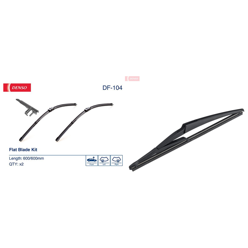 Denso Front & Rear Wiper Blade Set fits Mercedes-Benz E-Class T-Model 2009-2016
