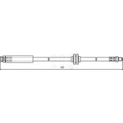 Apec Brake Hydraulic Hose Line Front fits Abarth Grande Punto 2007-2010 1.4