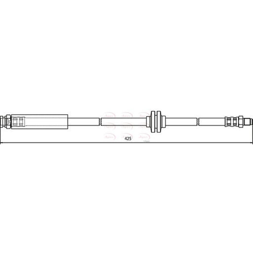 Apec Brake Hydraulic Hose Line Front fits Abarth Grande Punto 2007-2010 1.4