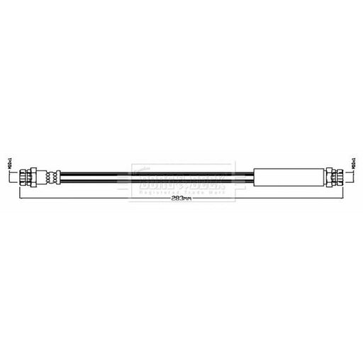 Borg & Beck Brake Hydraulic Hose Line Rear Right BBH8713
