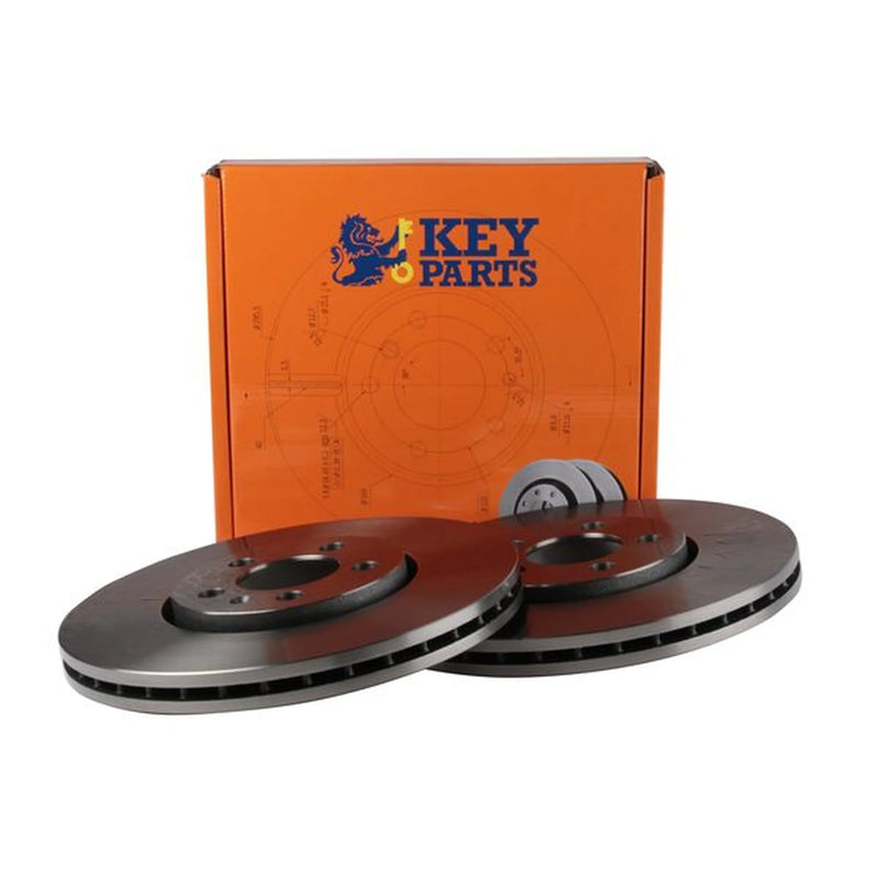 Key Parts Front Brake Vented Discs & Pads fits VW Golf 1997-2006 1.8 1.9 2.3