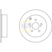NAPA 2 x Solid Rear Brake Discs NBD5614-x2