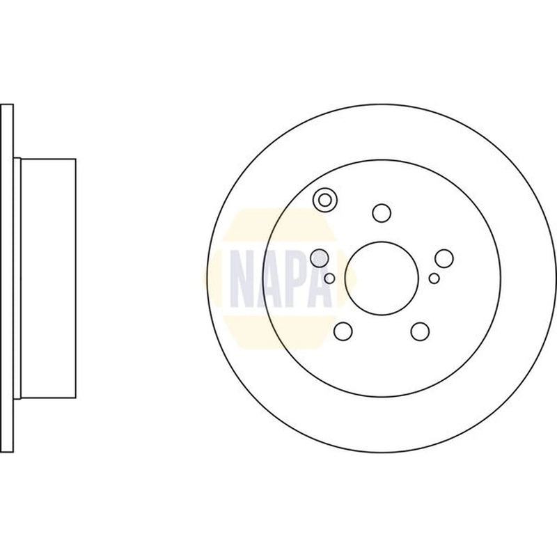 NAPA 2 x Solid Rear Brake Discs NBD5614-x2