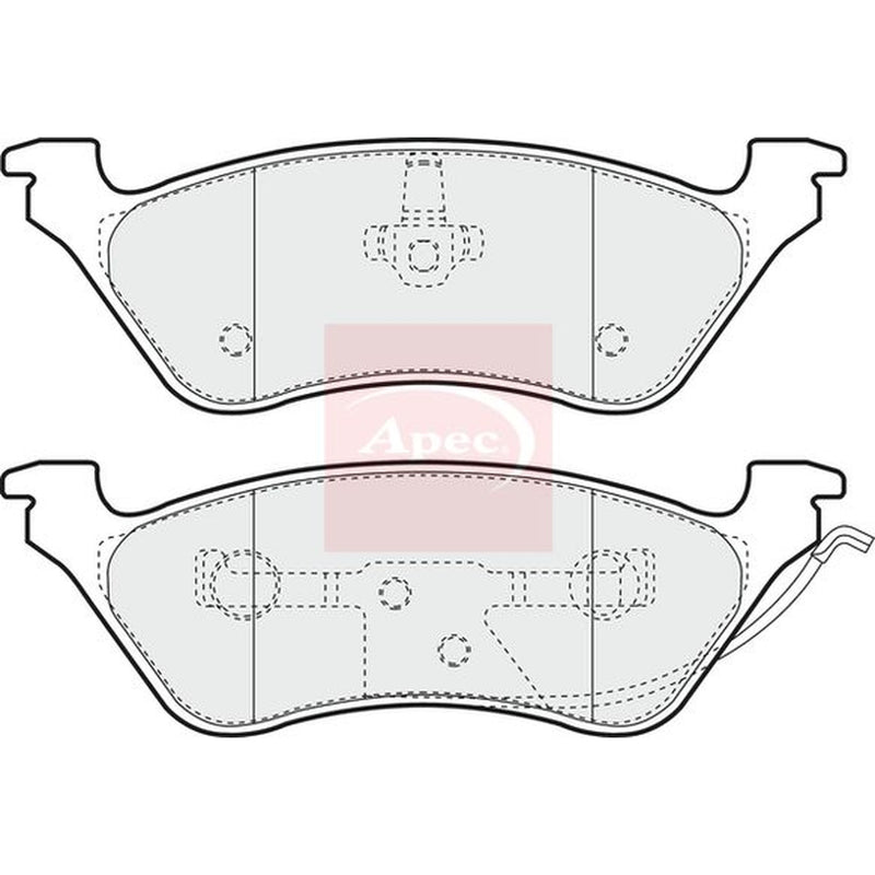 Apec Front & Rear Pads fits Chrysler Voyager 2000-2008 2.4 2.5