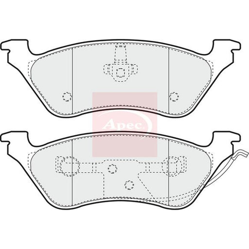 Apec Front & Rear Pads fits Chrysler Voyager 2000-2008 2.4 2.5
