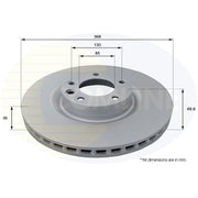 Comline 2 x Vented Front Brake Discs ADC2617V-x2