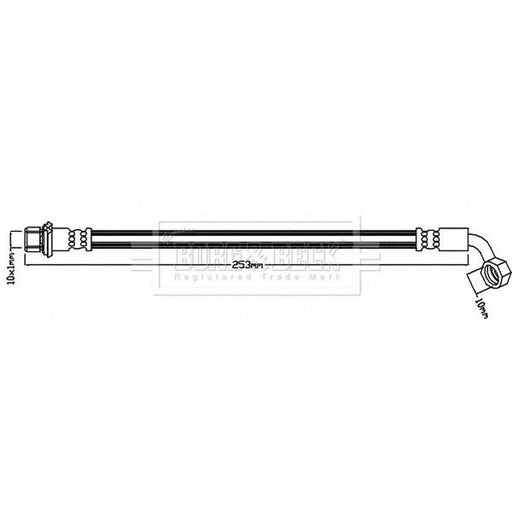 Borg & Beck Brake Hydraulic Hose Line outer BBH8605