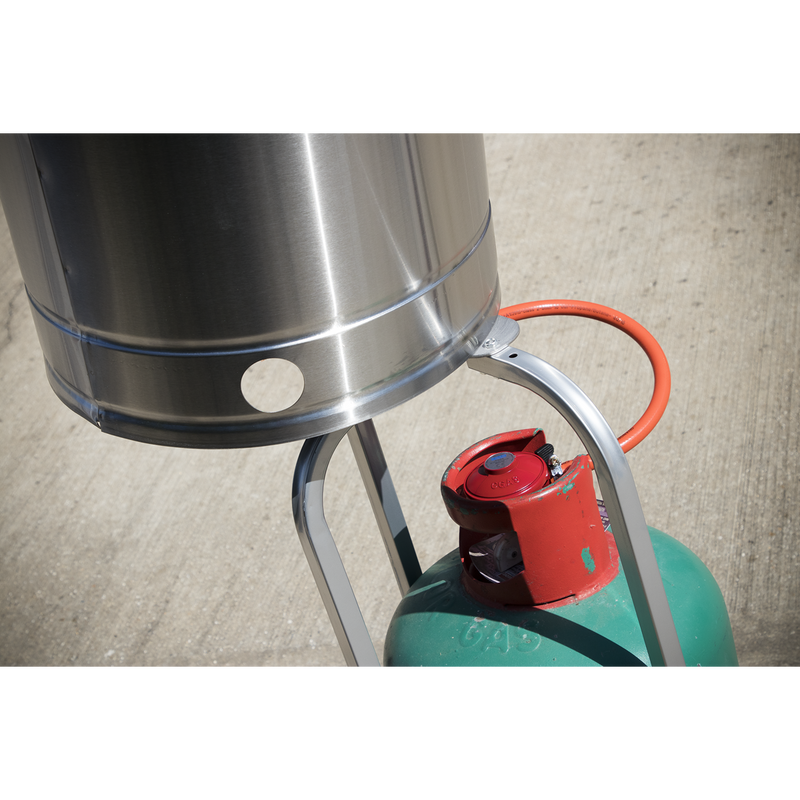 Dellonda 13kW Stainless Steel Commercial Gas Outdoor Garden Patio Heater Wheels Dellonda  - Dynamic Drive